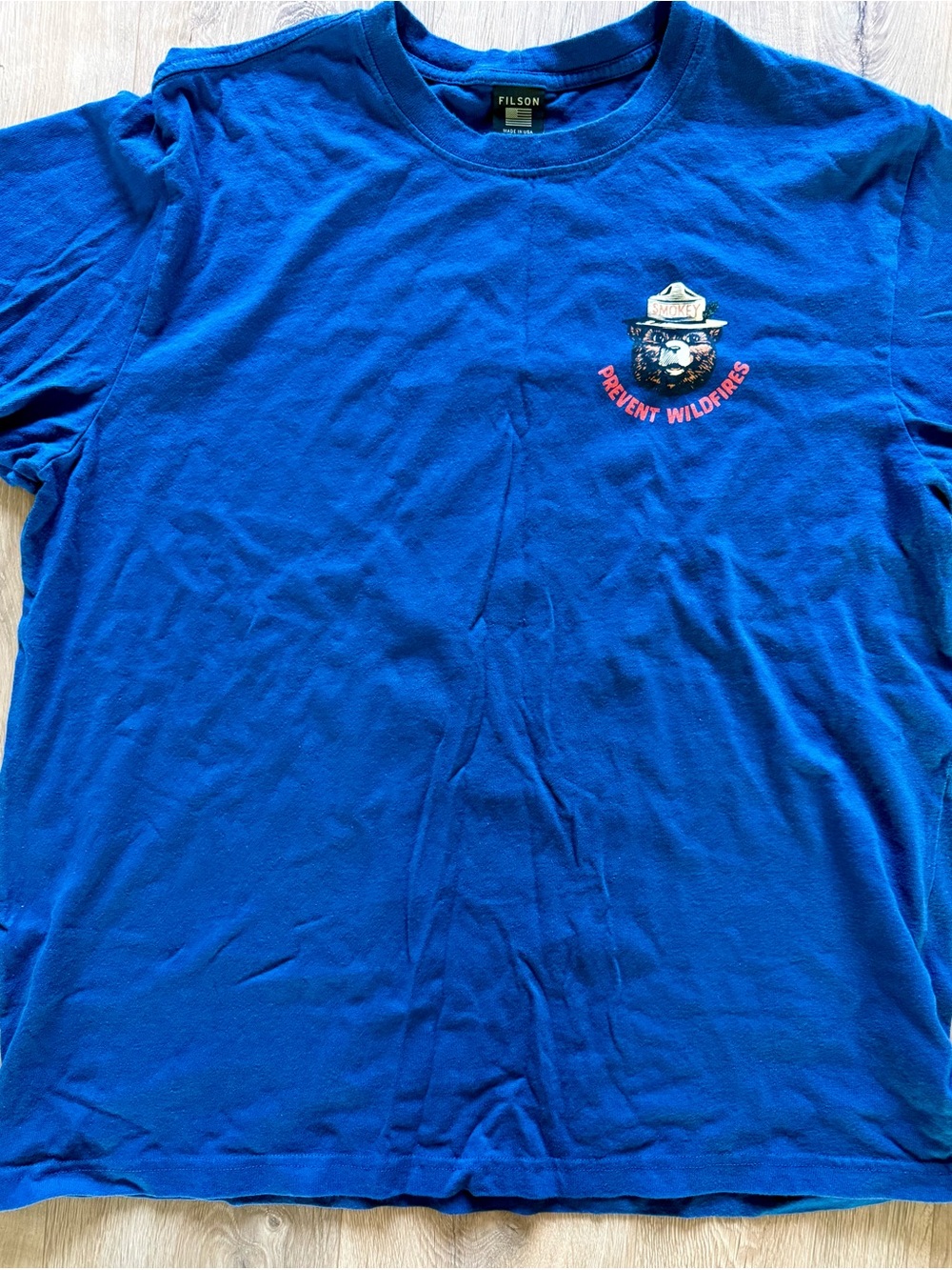 Filson Royal Blue Smoky the Bear Short-Sleeve Graphic Pocket Tee